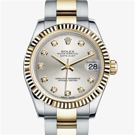 rolex oro bianco e diamanti|rolex datejust 36 mm.